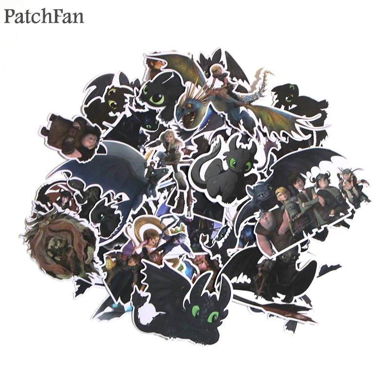 Patchfan 48 шт. Как приручить дракона ночной яростью Беззубик DIY Декоративные наклейки для ноутбука чехол для телефона мотор Скрапбукинг A1425