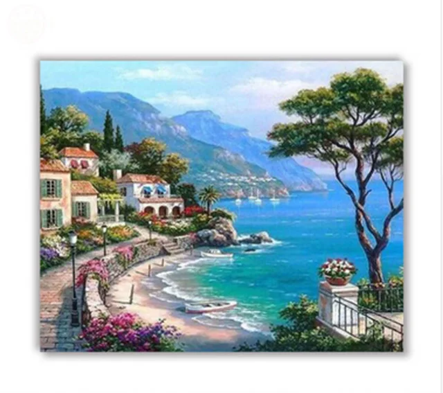 Набор для рисования по номерам пейзаж морской | Дом и сад