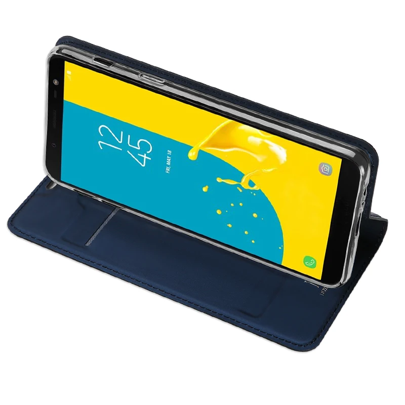 For Samsung Galaxy J6 2018 Wallet Cover DUX DUCIS Coque J4 Leather Flip Case Smasung Plus Phone Cases | Мобильные телефоны и