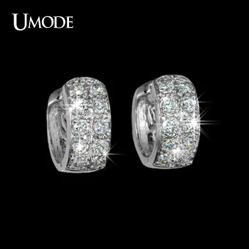 UMODE, модные уникальные серьги-кольца Huggie с круглой петлей для женщин, крошечные покрытые фианитами ювелирные изделия, серьги Aretes de Mujer Brincos AUE0016