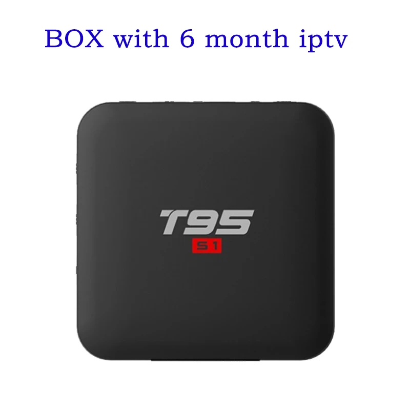 IP ТВ Испания Android 7,1 ТВ коробка 2GB16GB Италия арабский французский Пособия по немецкому языку Нидерланды Польша Бельгия Швеции подписки m3u mag250 T95s1 - Цвет: Белый