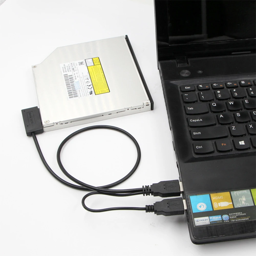 

Кабель для SATA-USB 2.0 SATA7 + 6 Pin к USB 3,0, кабель для записи CD-драйверов, адаптер для жесткого диска