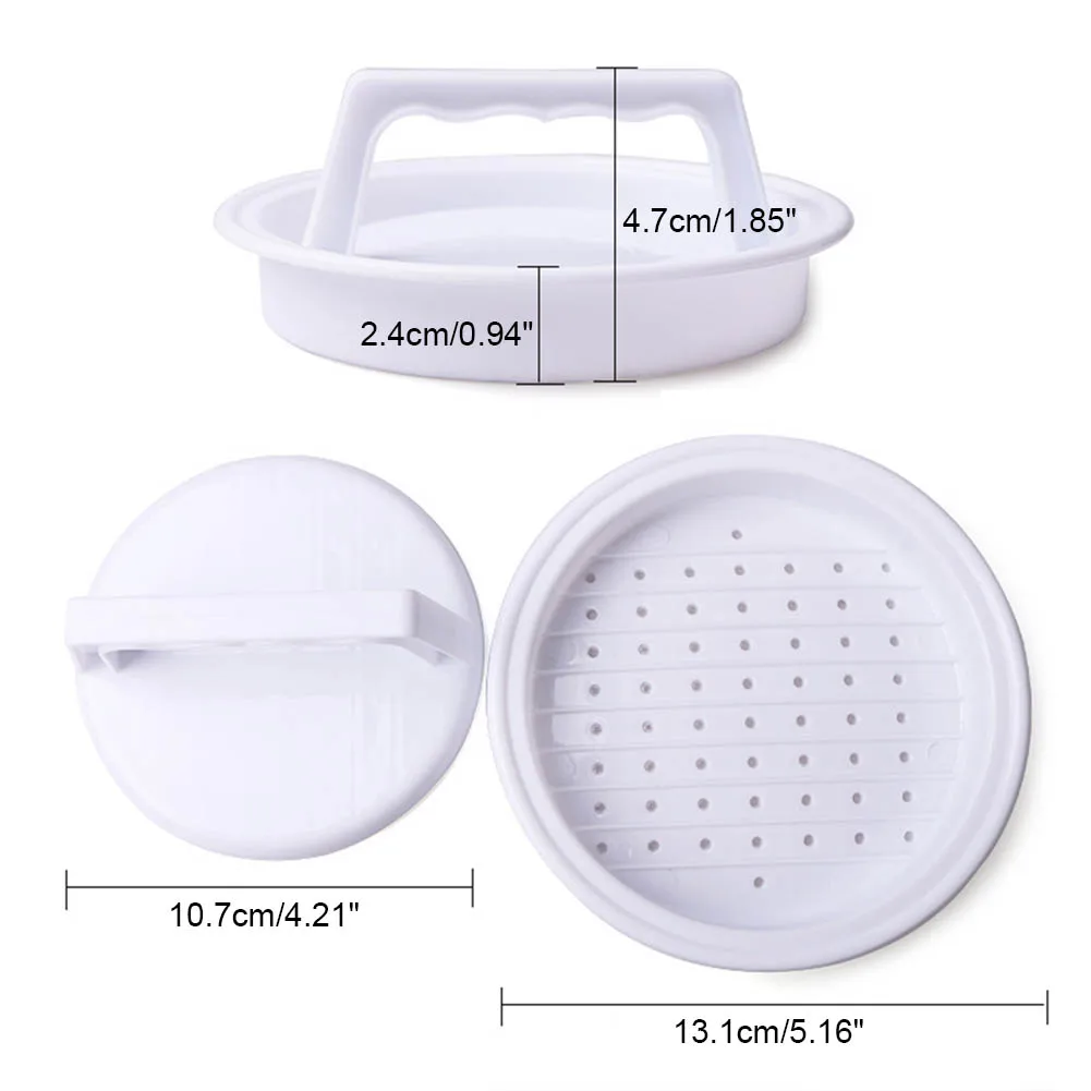 1Set ABS Hamburger Maker Hamburger Press Round Shape Hamburger Meat Beef Grill Burger Press Patty Maker Mold Kitchen Tool