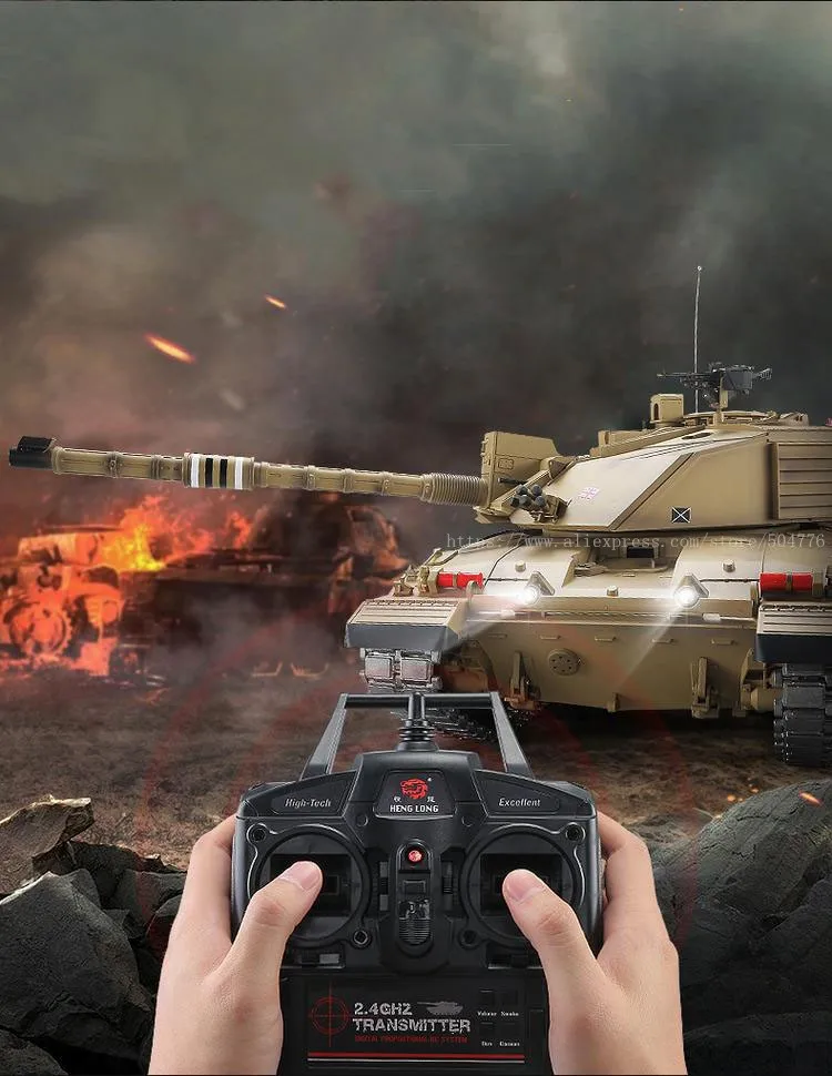 6 0 новый выпуск с инфракрасной системой битвы 1:16 UK Challenger Two RC battle Tank HL 3908 1