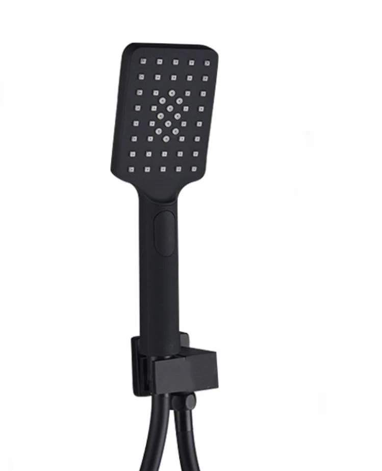 Матовая черная ручная Лейка для душа с 3 функциями держатель и шланг из