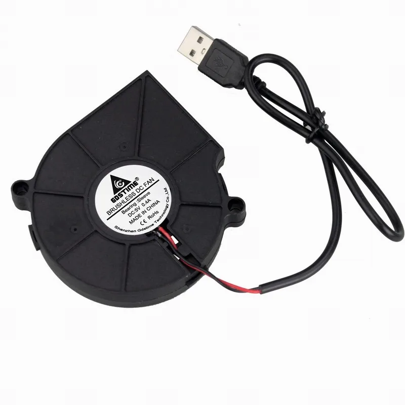 2 шт. Gdstime 5 В USB 75 мм x 15 7515 DC Бесщеточный Охлаждающий вентилятор 7 см 75x15 | Компьютеры