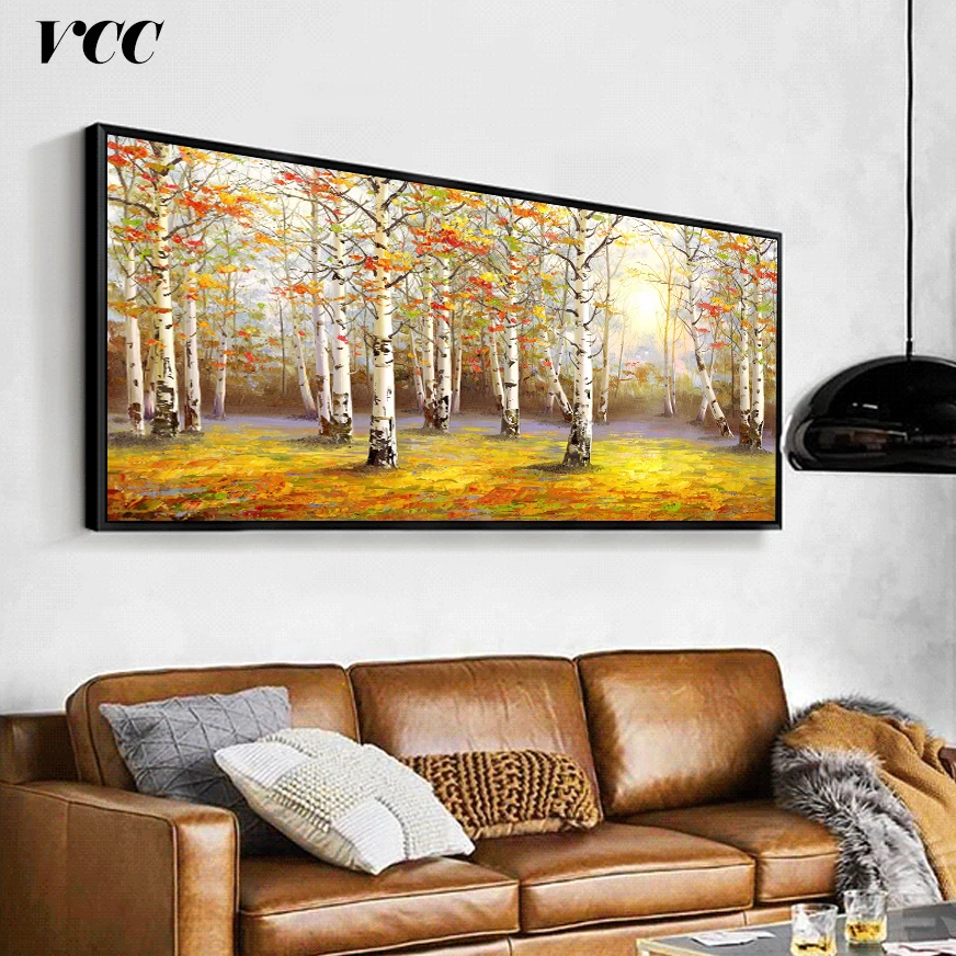 VCC деревья Wall Art Холст Картина без рамки украшение дома настенные картины