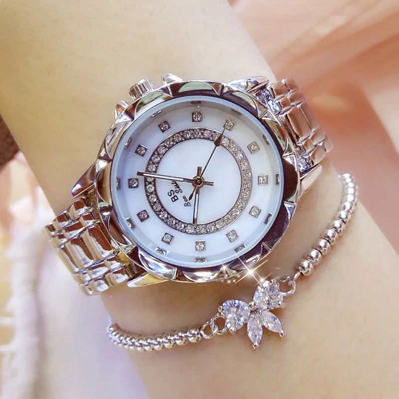 Женские Водонепроницаемые кварцевые часы из нержавеющей стали женские наручные