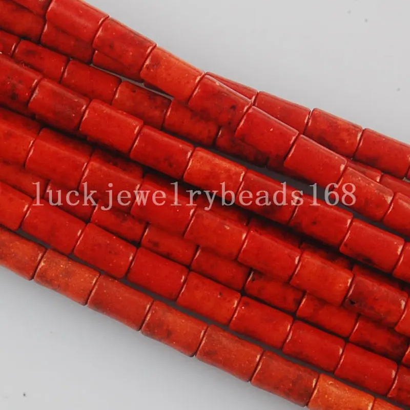 Free Shipping Fashion Jewelry 4x6mm Brown Howlite Column Loose Beads 1strand 15.5&quot WFH176 | Украшения и аксессуары