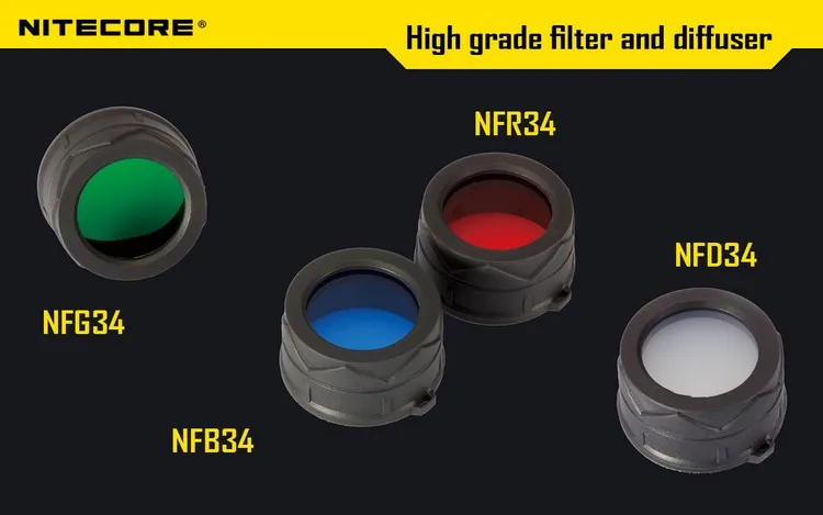Topsale NITECORE фонарик rgb рассеянный фильтр стекло с минеральным Покрытием Объектив для фонарика с головкой 34 мм MT26 EC25 EA45S SRT6