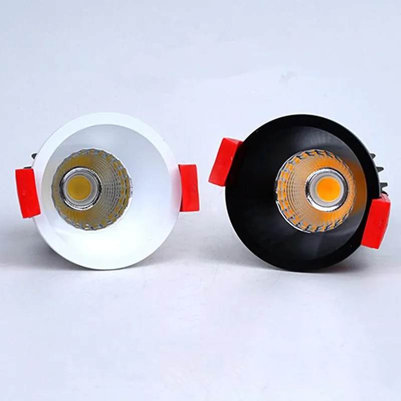 Dimmable светодиодный анти-без бликов светильник COB Точечный светильник лампа 5 Вт 7 Вт 9 Вт AC85-265V светодиодный светильник потолочный встраиваемый светильник s Внутреннее освещение