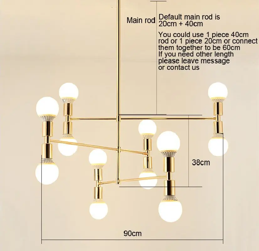 Modern linear line ceiling chandelier light rotatable adjustable bronze gold hanging lamp for dinning living room foyer | Лампы и