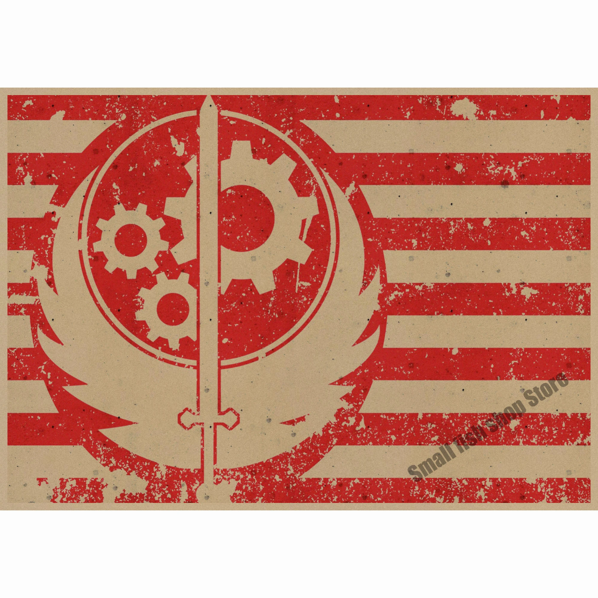 Fallout 3 4 Игра ретро плакат, крафт-бумага для бара кафе домашний декор живопись Наклейка на стену