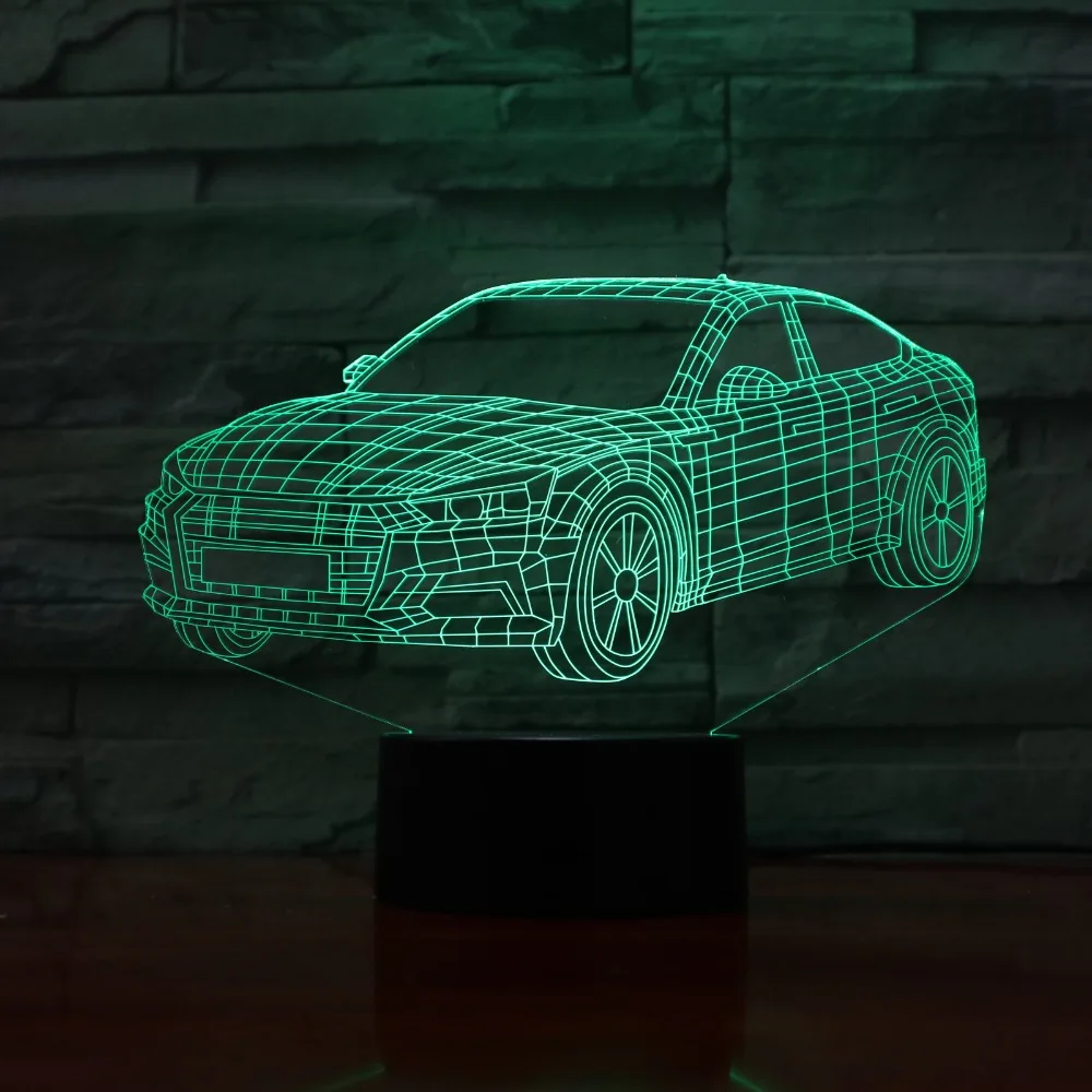 Авто Форма 3D лампа 5В USB 3AAA Батарея светодиодный ночной Светильник акриловый дети