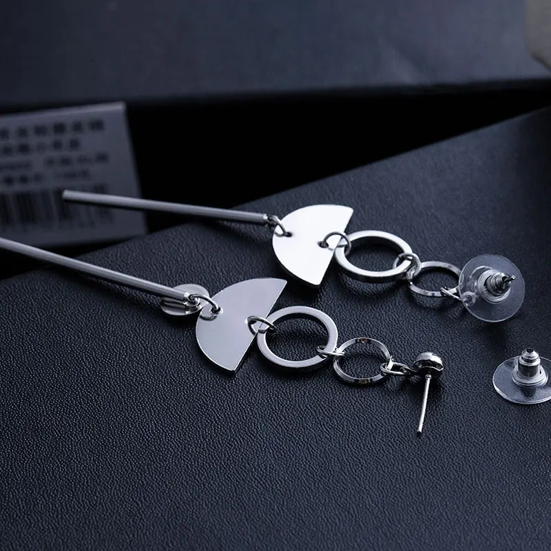 Женские Геометрические серьги подвески Manxiuni из проволоки с фианитом женский