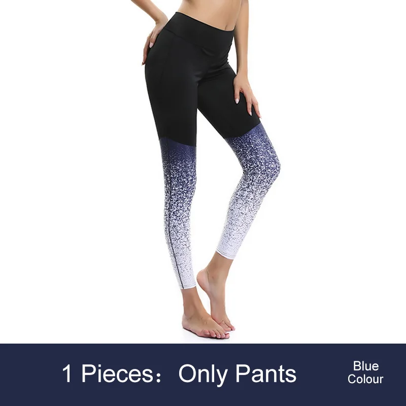 Pants Blue 2 шт., набор для йоги, женская одежда для спортзала, фитнеса, Леггинсы для йоги с высокой талией, набор для бега, спортивная одежда, энергетические бесшовные леггинсы+ бюстгальтер на бретельках - Цвет: Pants Blue