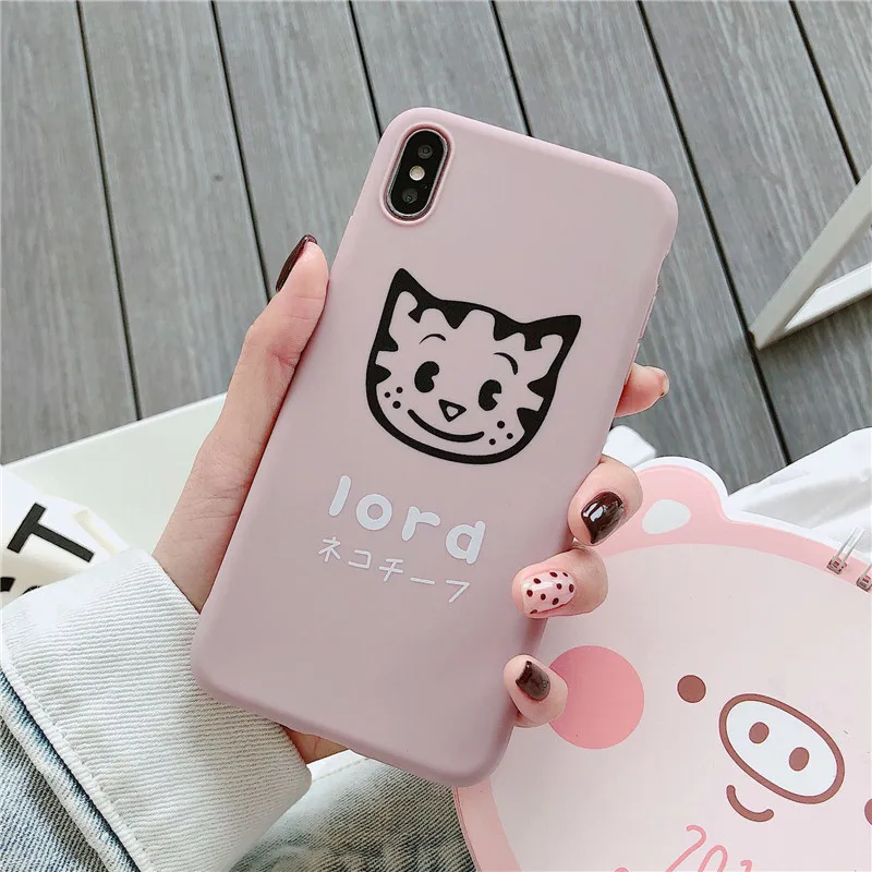 Собака Кошка TPU чехол для iphone 8 плюс 7 Чехол телефона Милые силиконовые 6 S 6s X XR XS Max
