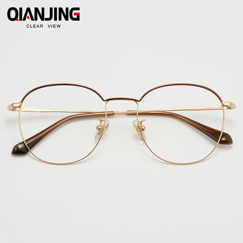 Оправа для очков Мужская/женская из чистого титана с прозрачными линзами |