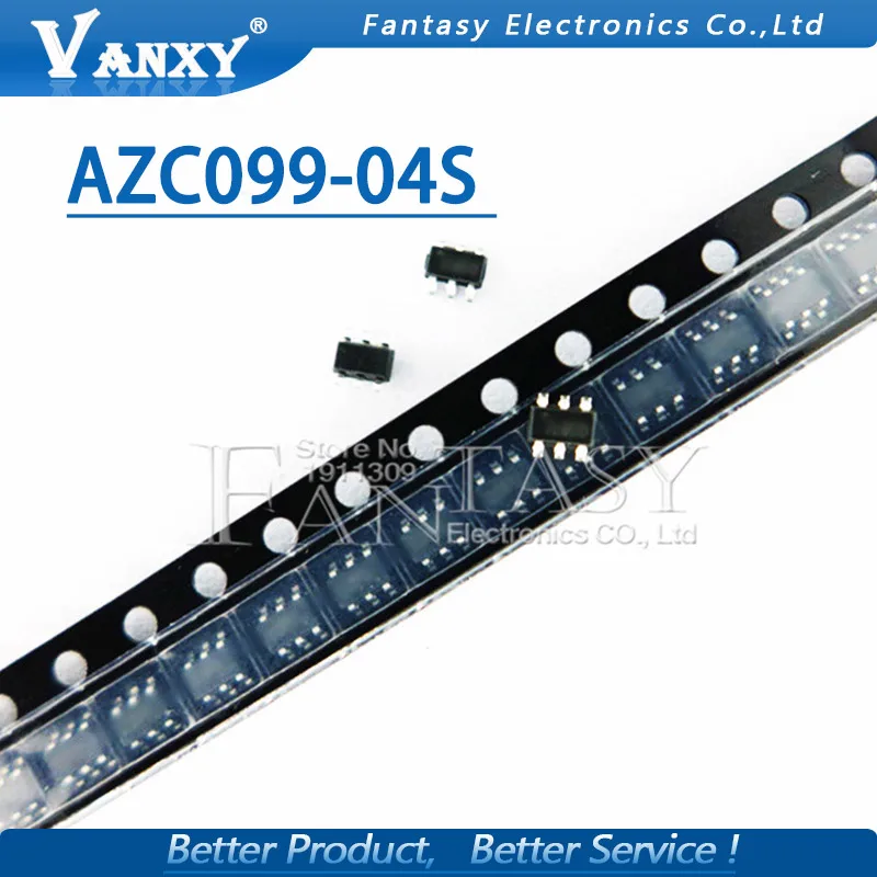 10 шт. AZC099-04S R7G SOT23-6 AZC099-04S.R7G SOT23 C96GH AZC099 AZC099-04 | Электронные компоненты и