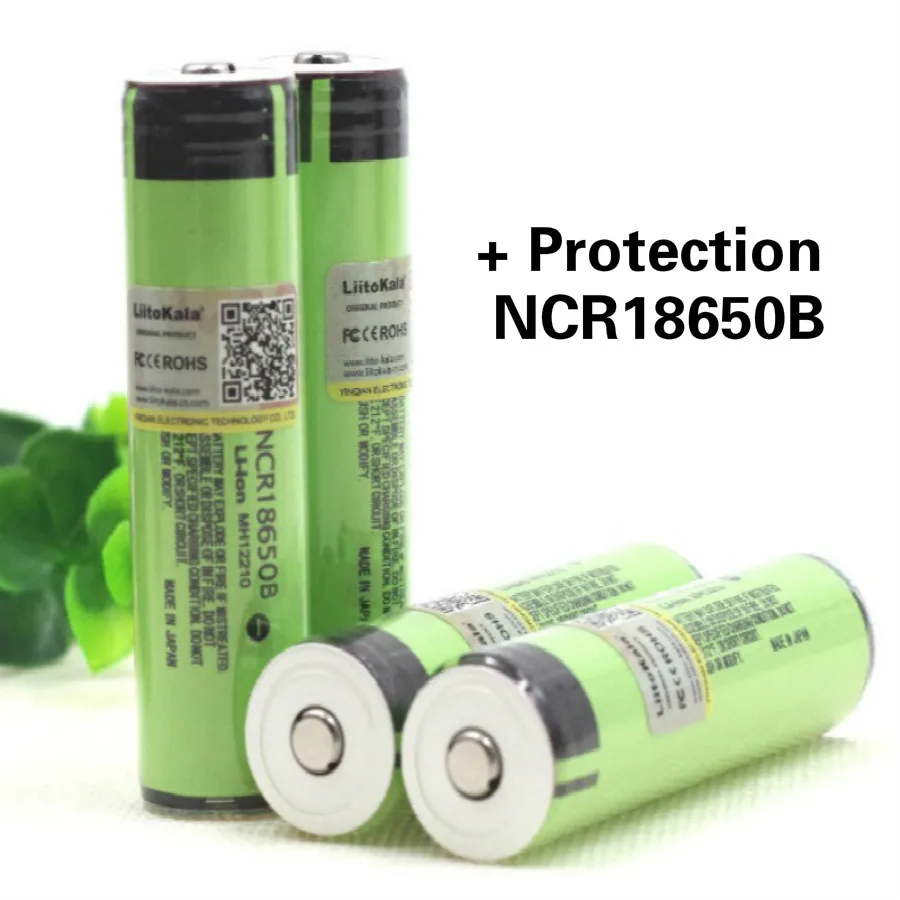 4 шт. Аккумулятор Liitokala NCR18650B литиевый 3 7 в 3400 мАч с защитой 18650|lithium battery|battery battery