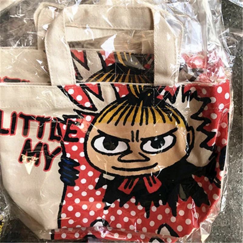 Moomin японская сумка на молнии Bolsa Organizadora хлопковая Холщовая Сумка через плечо