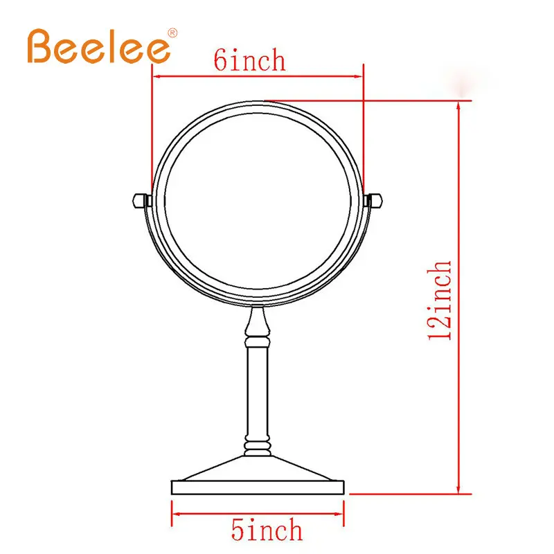 Beelee косметическое зеркало двустороннее настольное 6/8 дюймов 3x 5x 7x 10x
