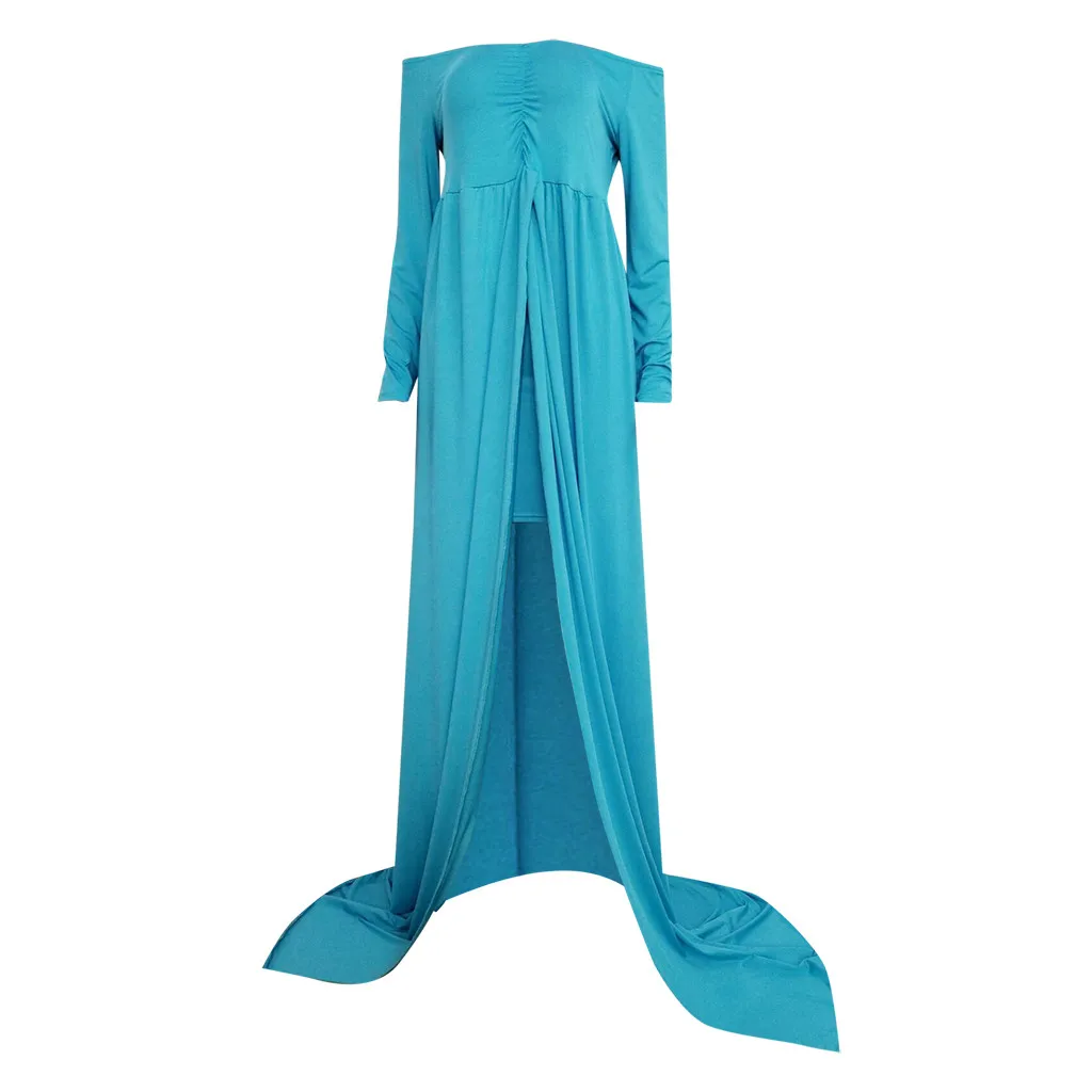 Family Matching Clo thes Mommy&Me Pregnants Child Photography Props Off Shoulder Long Dress Nursing Dress Mom And Daughter Dress