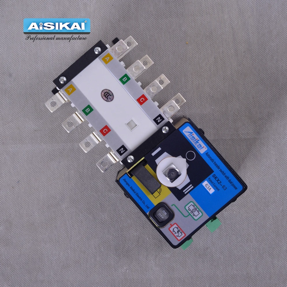 AISIKAI 63A 4P ATS контроллер автоматический выключатель с двойным питанием запчасти 220