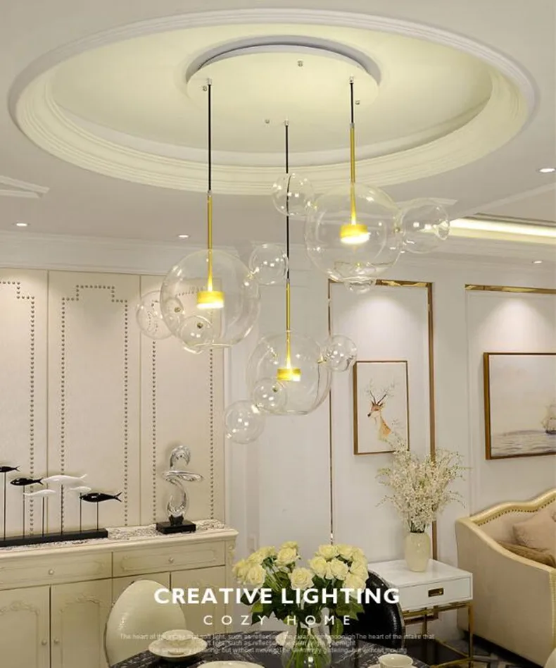 Молекулярный мяч с одной головкой подвесные светильники led hanglamp лофт декор лампы