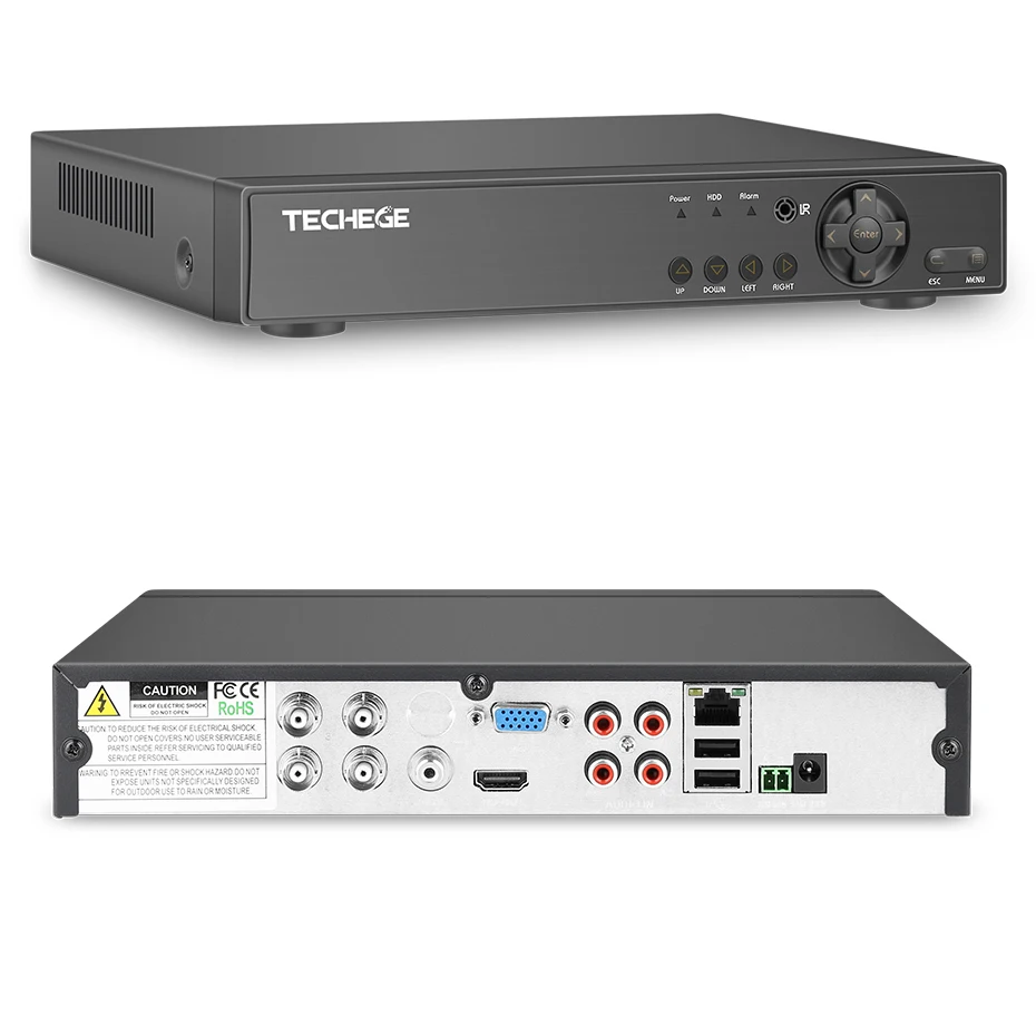 Techege 8CH AHD-H DVR 1080 P Запись безопасности HDMI Гибридный CCTV HVR видео Регистраторы