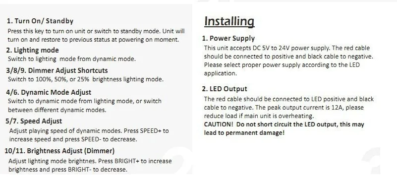 12A 5 V-24 V светодиодный RF Беспроводной мини затемнитель с дистанционным управлением контроллеры RF Беспроводной пульт дистанционного управления светодиодный контроллер-1 шт