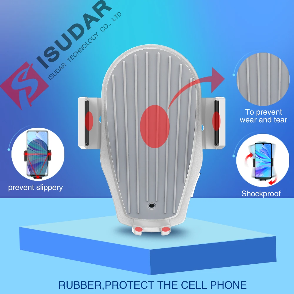 ISUDAR Qi 10 Вт автомобильное беспроводное зарядное устройство для iPhone/samsung/HUAWEI mate