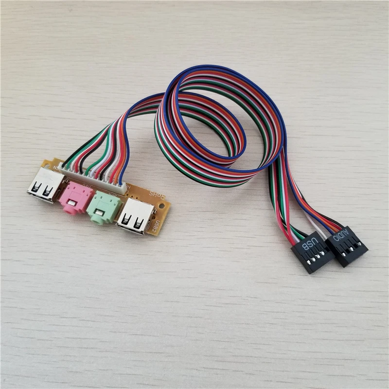 Компьютерное шасси передняя панель USB/аудио разъем кабель двойной USB Dupont адаптер