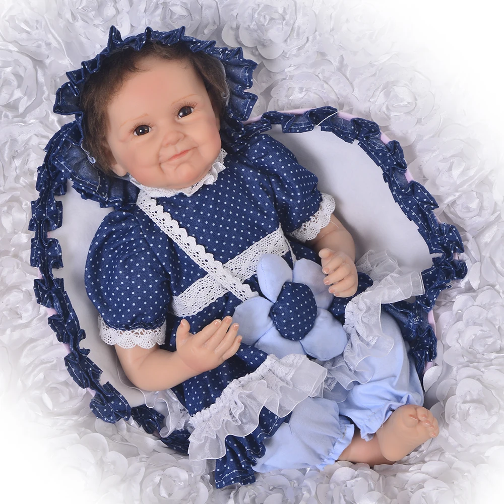 

Bebe doll reborn 55cm Silicone reborn baby doll adorable Lifelike toddler Bonecas girl kid menina de silicone dolls surprise