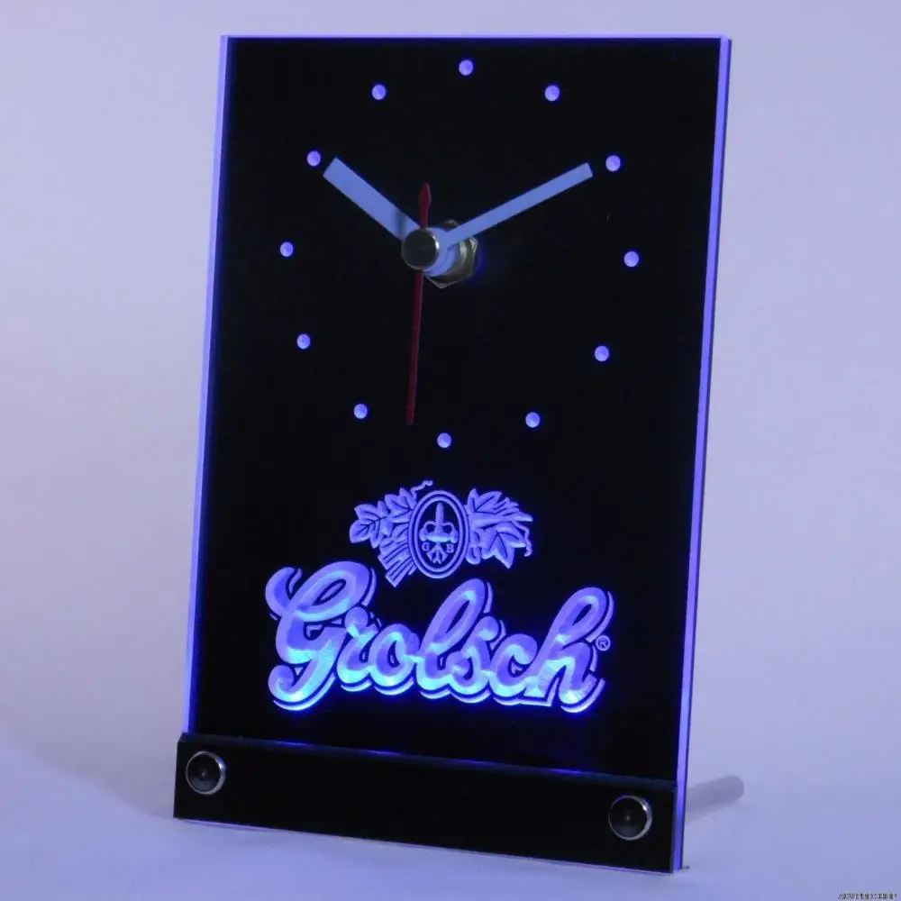 Tnc0002 Grolsch пиво 3D LED настольные часы|3d led clock|3d clockclock 3d |