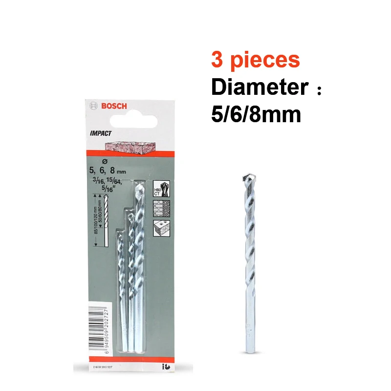 3 pcs of set Ударная дрель с алмазным напылением для Ударная дрель Вольфрам карбида кладки под названием Matrix Body Diamond cutter PDC цемент алмаз работать набор сверл 3/5/8 шт - Цвет: 3 pcs of set