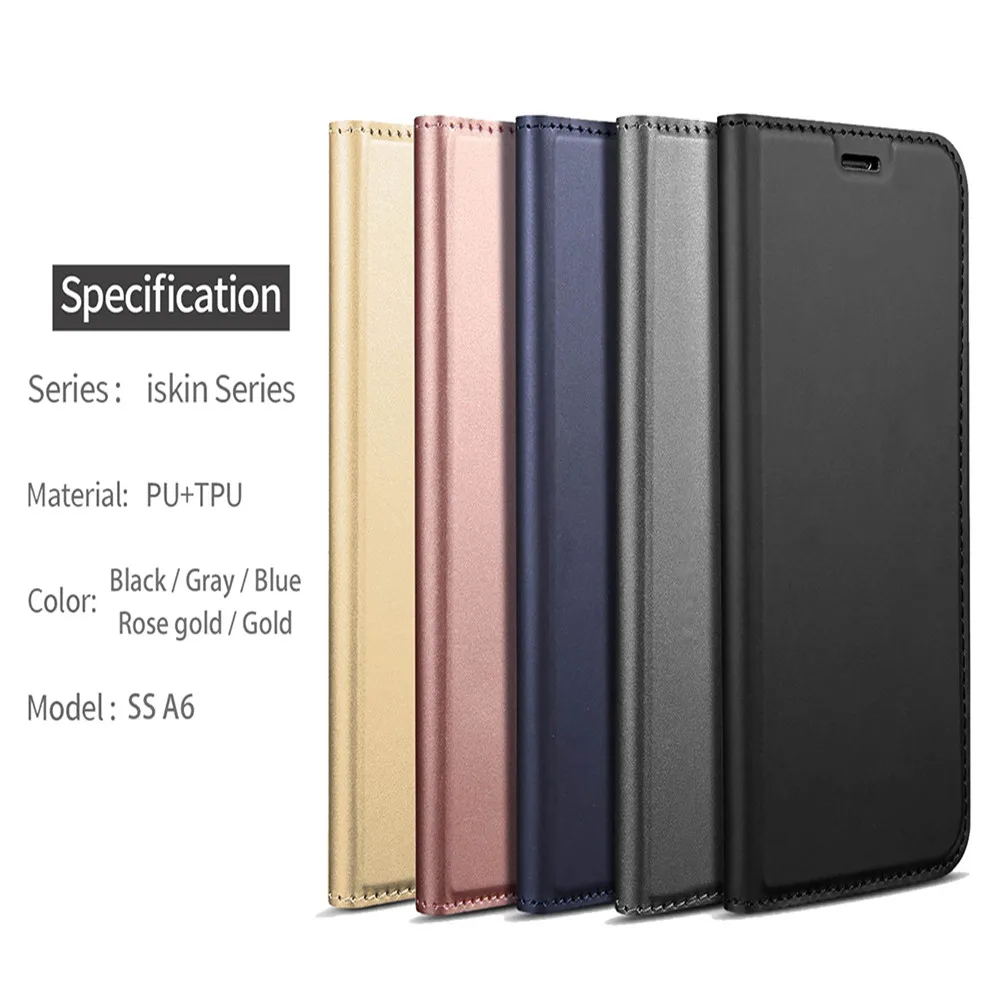 Чехол для Funda Samsung Galaxy A6 Plus 2018 роскошный кожаный чехол книжка (2018)|Бамперы| |