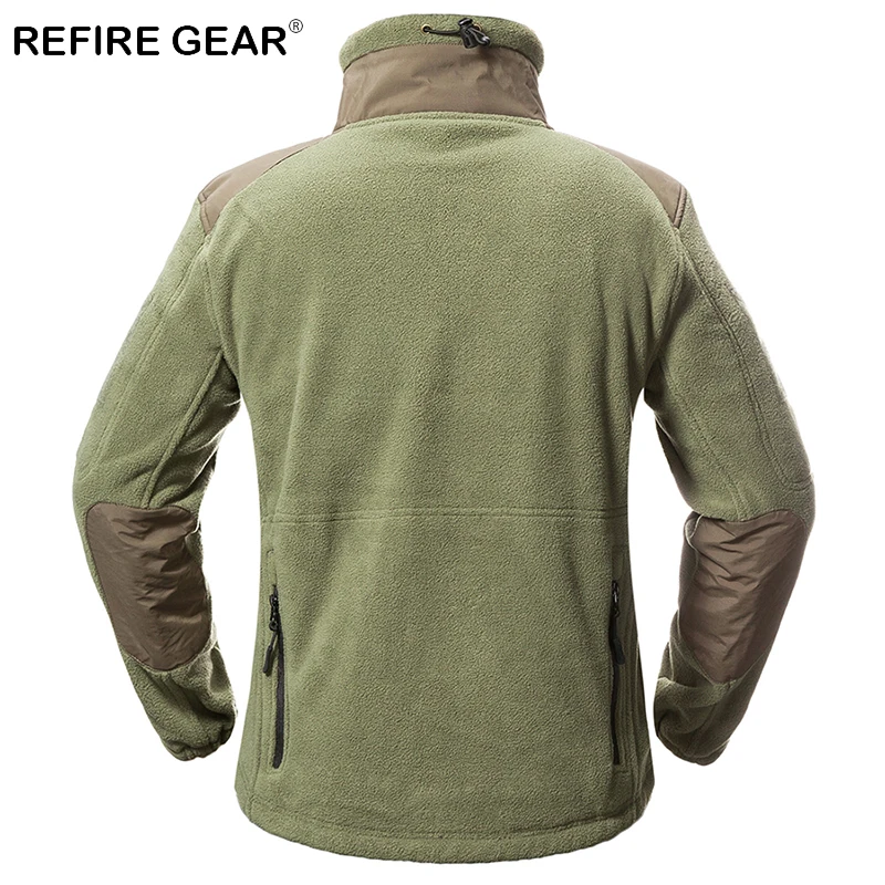 Мужская теплая флисовая куртка ReFire Gear военная тактическая с множеством карманов