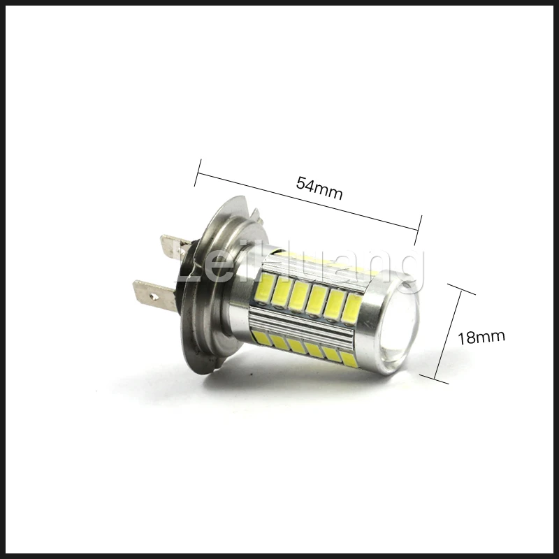 2X H7 5630 SMD 33 светодиодный 12 в яркий белый Авто автомобильная противотуманная фара