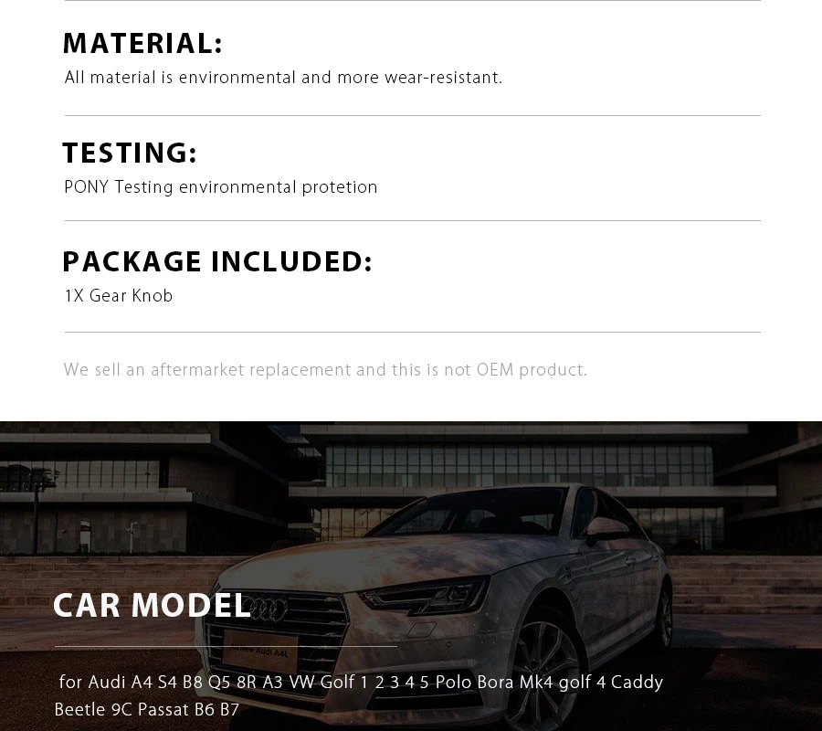 5/6 Скорость автомобильная ручка переключения передач для Audi A4 S4 B8 Q5 8R A3 VW Гольф на возраст 1, 2, 3, 4, 5, Polo Bora Mk4 Гольф 4 Caddy 9C Passat B5 B6 B7
