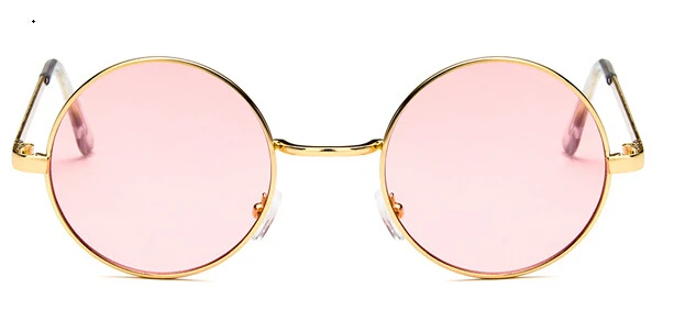 C6Pink DCM Круглые Солнцезащитные очки женские красные зеленые прозрачные линзы Солнцезащитные очки женские маленькие хип-хоп солнцезащитные очки - Цвет линз: C6Pink