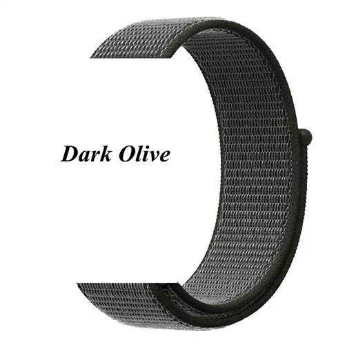 Dark Olive 20 мм 22 мм нейлоновый ремешок для спортивных часов для samsung Galaxy Watch Active 46 мм 42 мм магнитный браслет для huawei Watch GT браслет - Цвет ремешка: Dark Olive