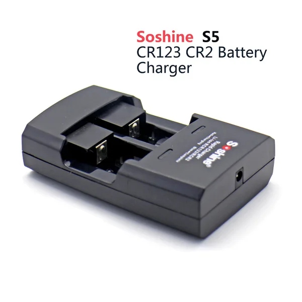 Зарядное устройство для литиевых батарей Soshine S5 2 слота CR2 CR123A 16340 17355 входное