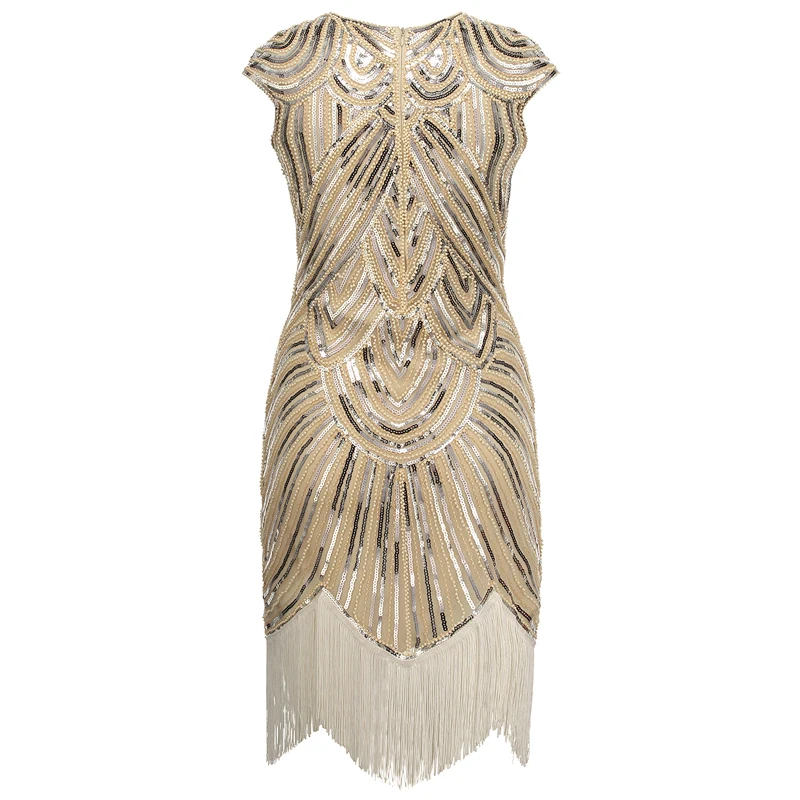 Платье в стиле ар деко Great Gatsby винтажное платье с круглым вырезом и - Фото №1
