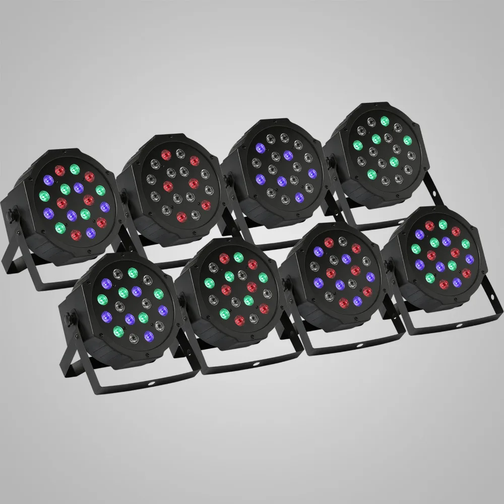 8 шт. Par 18x3 Вт RGB светодиодный сцсветильник просветильник ектор автоматический