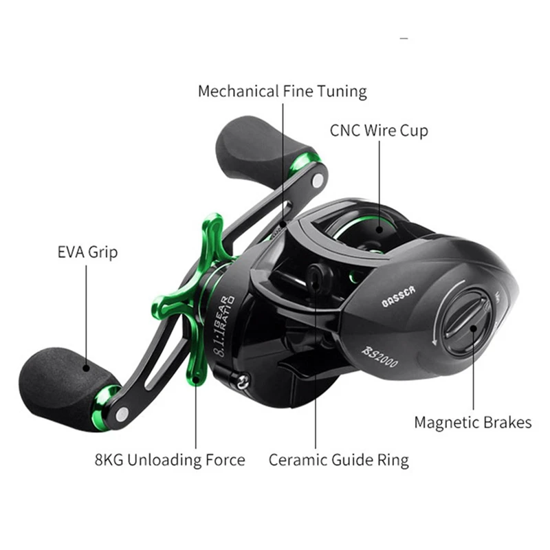 N Лидер продаж один размер Лучшая катушка бас Рыболовная 8 кг Макс Drag Левая Правая