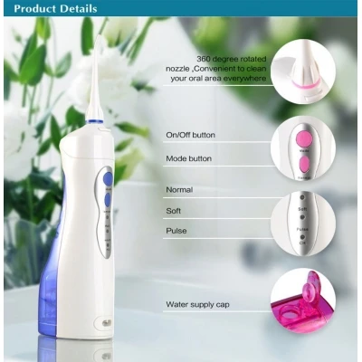 USB Rechargeable Water Flosser Cordless Oral Irrigator With 3 Cleaning Modes 2 Interchangeable 360-Degree Rotating Nozzle | Бытовая