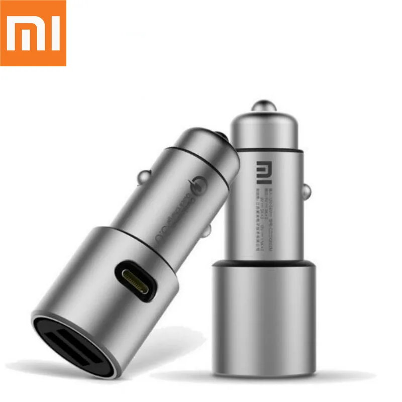 Xiaomi Мобильный телефон зарядка QC3.0 X2 Универсальный Qualcomm Quick charge 3,0 2 порта макс 36 Вт USB Автомобильное зарядное устройство для автомобиля