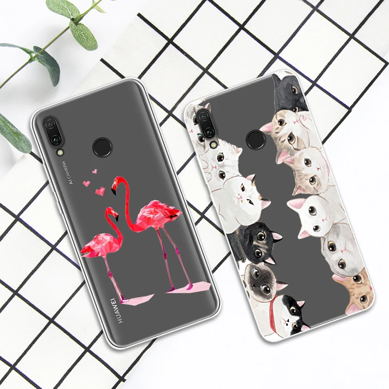 For Huawei Y9 2019 Phone Cover Case Soft Tpu Silicone Back Protective Printed Funda Y 9 |