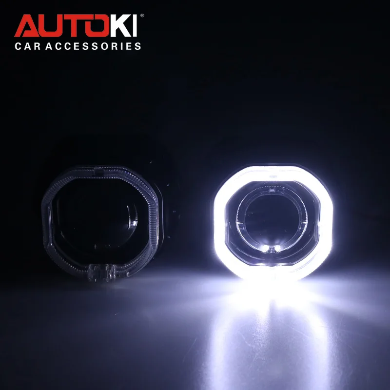 Автомобильный проектор Autoki Angel Eyes Halo + HID супер яркий светодиодный объектив